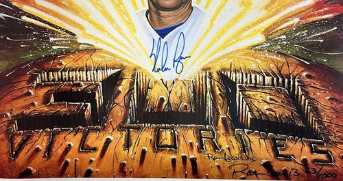 300 Win Ron Lewis Signed 18x24 LE Litho 8 Auto Nolan Ryan Tom Seaver JSA LOA