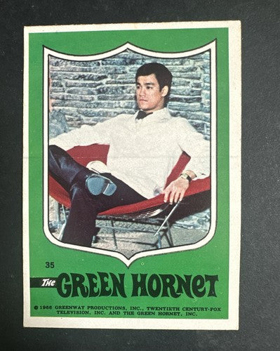 Green Hornet Kato Bruce Lee 1966 Topps Green Hornet Stickers #35 Nice Near Mint