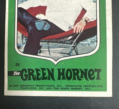 Green Hornet Kato Bruce Lee 1966 Topps Green Hornet Stickers #35 Nice Near Mint