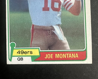 1981 Topps Joe Montana Rookie #216 RC 49ers Sharp NM - Mint  HOF
