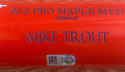 Mike Trout Signed Old Hickory Pro Maple MT27 Bat The Goat Auto Angels MLB Coa