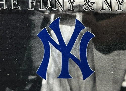 The Bronx Bombers NYPD FDNY Babe Ruth Lou Gehrig 3D Framed Photo NY Yankees Auto