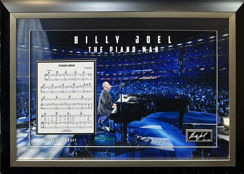 Billy Joel 3D Framed Photo Piano Man Sheet Music Shea Stadium Printed Auto Mets