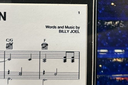 Billy Joel 3D Framed Photo Piano Man Sheet Music Shea Stadium Printed Auto Mets