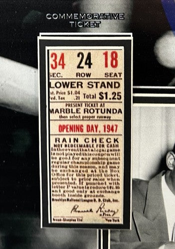 Jackie Robinson 3D Framed Photo Brooklyn Dodgers MLB Debut Ticket Facsimile Auto