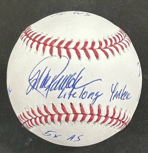 Jorge Posada Signed MLB 6 Career Stat Baseball LE /20 NY Yankees Auto JSA COA