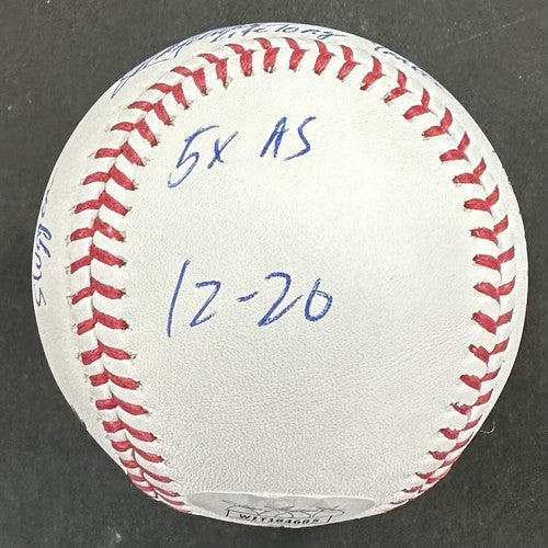 Jorge Posada Signed MLB 6 Career Stat Baseball LE /20 NY Yankees Auto JSA COA