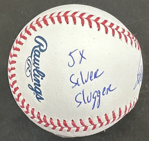 Jorge Posada Signed MLB 6 Career Stat Baseball LE /20 NY Yankees Auto JSA COA