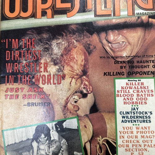Vintage Official Wrestling Magazine May 1975 The Bruiser Nm Nice Shape Newsstand