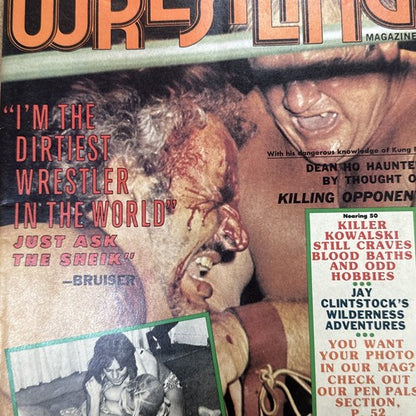 Vintage Official Wrestling Magazine May 1975 The Bruiser Nm Nice Shape Newsstand