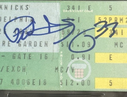 1985 PATRICK EWING SIGNED NBA DEBUT TICKET STUB 10/26/85 KNICKS Hof PSA 10 Auto