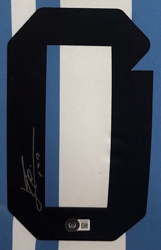 Lionel Messi Signed Argentina Adidas World Cup Jersey Framed Autograph BAS LOA
