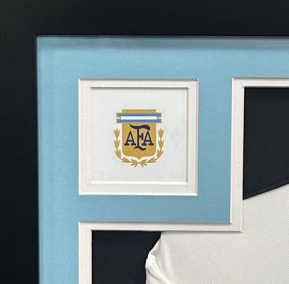 Lionel Messi Signed Argentina Adidas World Cup Jersey Framed Autograph BAS LOA
