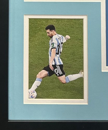 Lionel Messi Signed Argentina Adidas World Cup Jersey Framed Autograph BAS LOA
