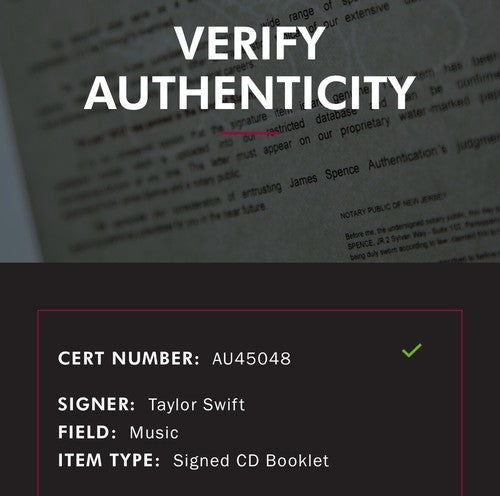 Taylor Swift Signed 3D Framed Photo Album CD Cover TTPD Manuscript Mint Auto JSA