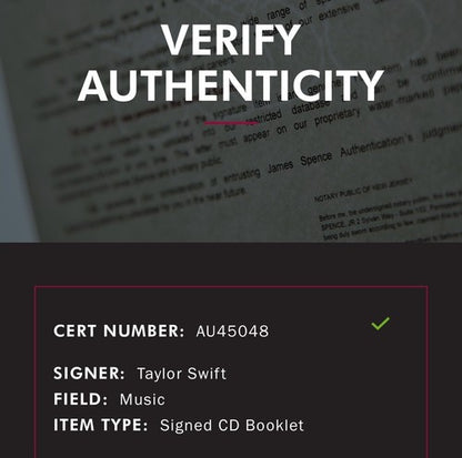 Taylor Swift Signed 3D Framed Photo Album CD Cover TTPD Manuscript Mint Auto JSA