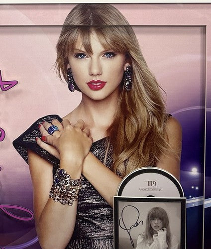 Taylor Swift Signed 3D Framed Photo Album CD Cover TTPD Manuscript Mint Auto JSA
