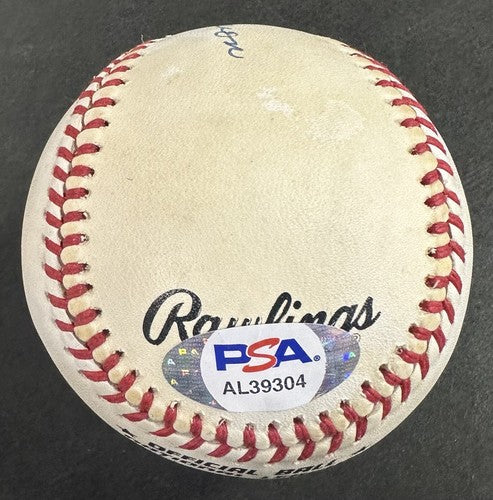 Hank Aaron Signed Official NL Baseball Atlanta Braves Autograph PSA COA HOF