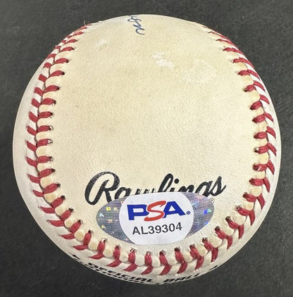 Hank Aaron Signed Official NL Baseball Atlanta Braves Autograph PSA COA HOF