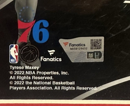 Tyrese Maxey Signed 11x14 Framed Photo Plaque Auto Philadelphia 76ers Fanatics