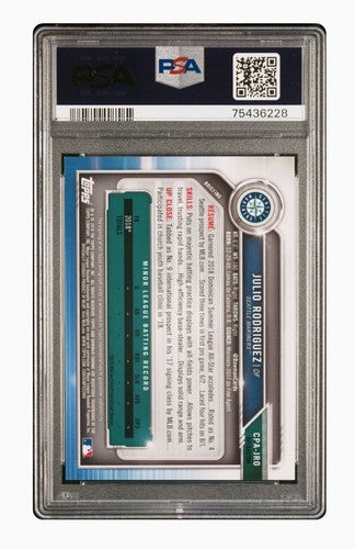 2019 Bowman Chrome Julio Rodriguez Refractor PSA 9 10 Auto /499 Mariners Rookie