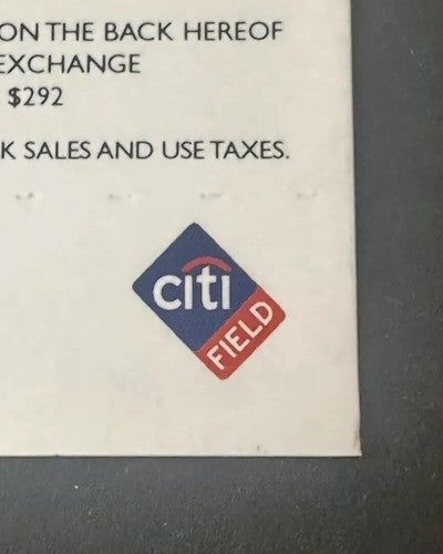 Johan Santana 1st Ever Ny Mets No Hitter Full Ticket 6/1/12 Nice Original