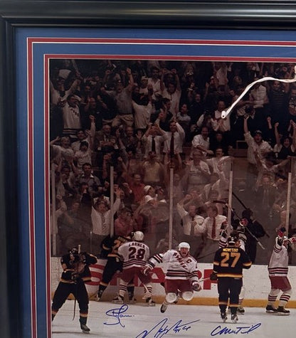 1994 Rangers Signed 24x36 Framed Photo SC Champs 0 Seconds Messier Auto Steiner
