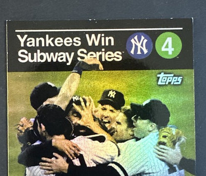 2000 Topps Ny Yankees Win Subway series #4 SSP RARE INSERT Refractor /1000