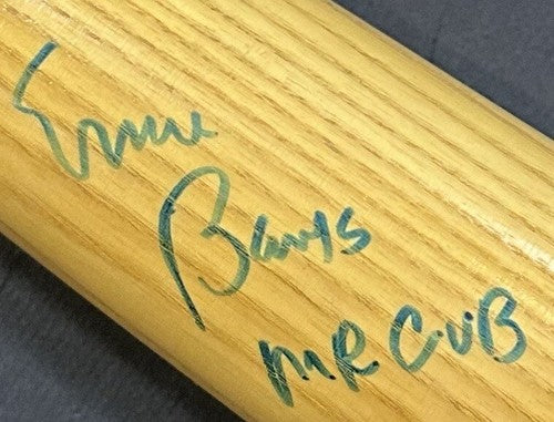 Ernie Banks Signed Wrigley Field Cooperstown Bat Mr Cub Auto PSA COA HOF Cubs