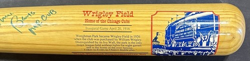 Ernie Banks Signed Wrigley Field Cooperstown Bat Mr Cub Auto PSA COA HOF Cubs