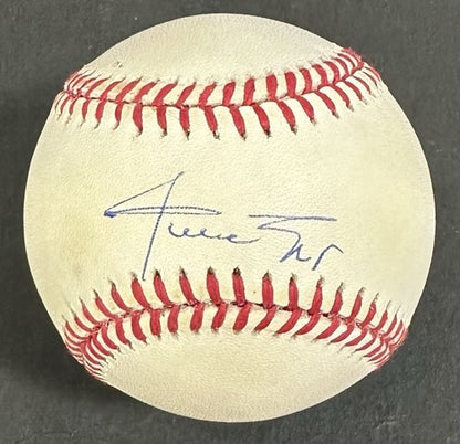 Willie Mays Signed Official NL Baseball NY SF Giants Clean Dark Auto PSA COA HOF