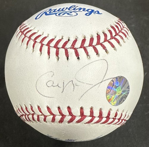 Cal Ripken Jr Signed Rawlings John Hancock Baseball Orioles Auto #8 Holo COA HOF