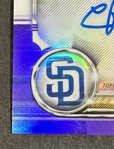 2018 Bowman Chrome 1st Esteury Ruiz Mint Auto Rookie Card RC /250 Purple A’s