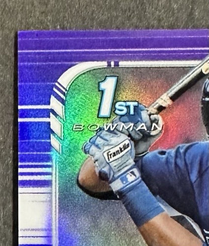 2018 Bowman Chrome 1st Esteury Ruiz Mint Auto Rookie Card RC /250 Purple A’s