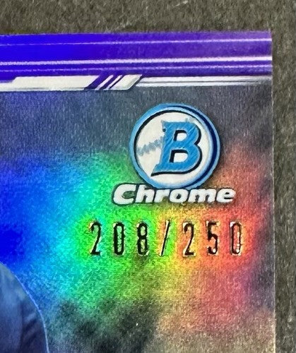 2018 Bowman Chrome 1st Esteury Ruiz Mint Auto Rookie Card RC /250 Purple A’s