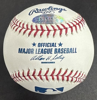 Frank Robinson Signed Official MLB Baseball Orioles Red HOF 82 Autograph Steiner