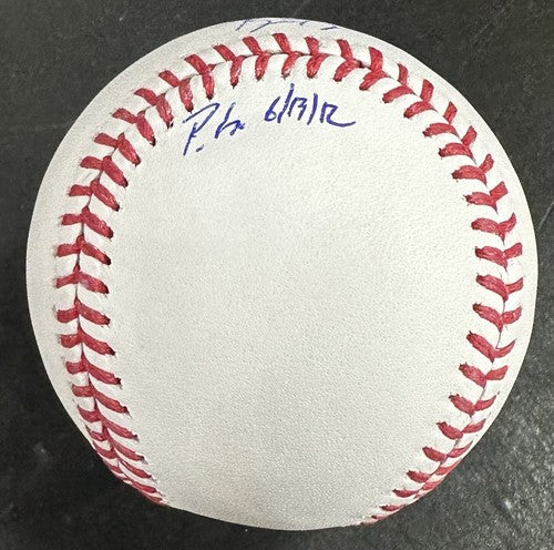 Matt Cain & Buster Posey Signed Perfect Game Battery Baseball Pg Auto MLB Coa