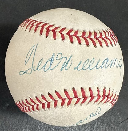 Ted Williams Signed 2x Official AL Baseball Boston Red Sox #9 Auto PSA LOA HOF