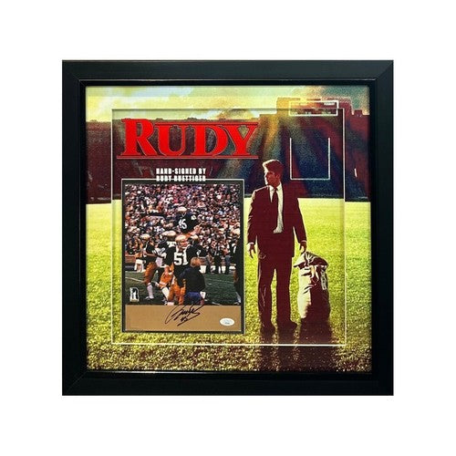 Rudy Ruettiger Signed 8x10 Framed Photo 3D Notre Dame #45 Autograph JSA COA