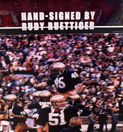 Rudy Ruettiger Signed 8x10 Framed Photo 3D Notre Dame #45 Autograph JSA COA