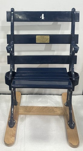 Ebbets Field Original Genuine Box Seat #4 Brooklyn Dodgers Chair Gold Plate COA