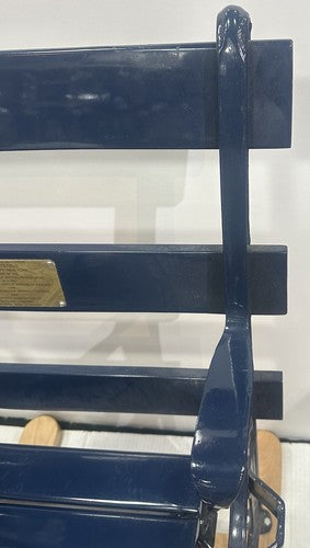 Ebbets Field Original Genuine Box Seat #4 Brooklyn Dodgers Chair Gold Plate COA