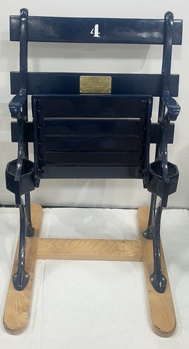 Ebbets Field Original Genuine Box Seat #4 Brooklyn Dodgers Chair Gold Plate COA