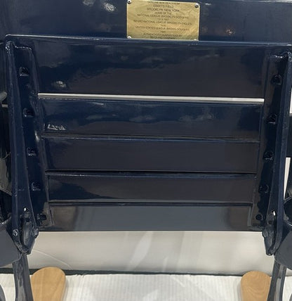 Ebbets Field Original Genuine Box Seat #4 Brooklyn Dodgers Chair Gold Plate COA