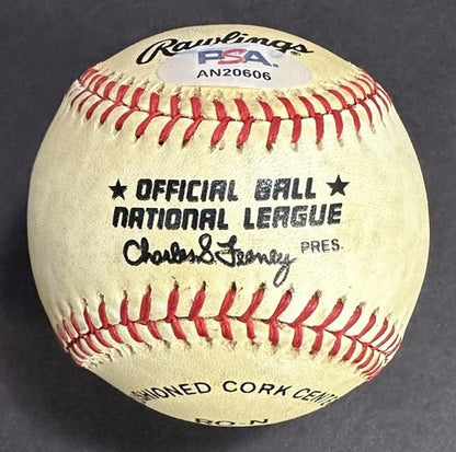 Judy Johnson Signed Official NL Baseball Bold Hof Autograph Negro League PSA COA