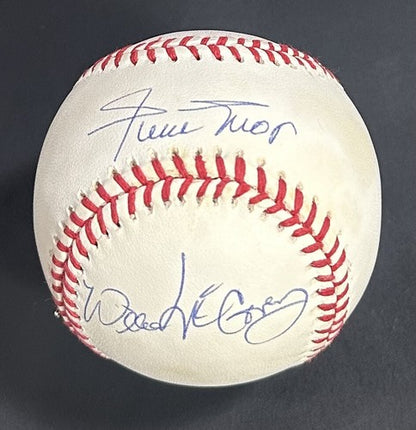 Willie Mays & McCovey Signed Official NL Baseball SF Giants Hof 500 Hr Auto PSA