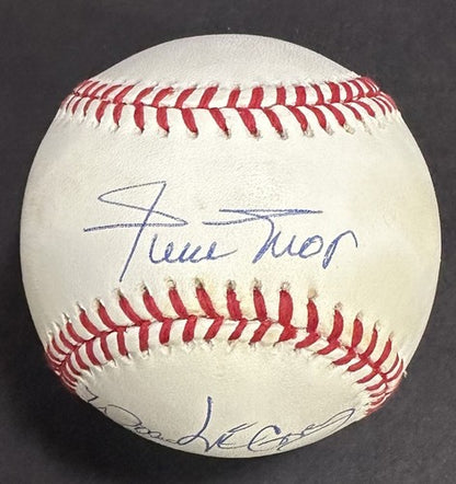 Willie Mays & McCovey Signed Official NL Baseball SF Giants Hof 500 Hr Auto PSA