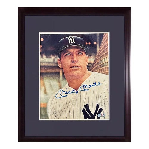 Mickey Mantle Signed 8x10 Framed Photo Ny Yankees Mint Hof Autograph PSA Loa Coa