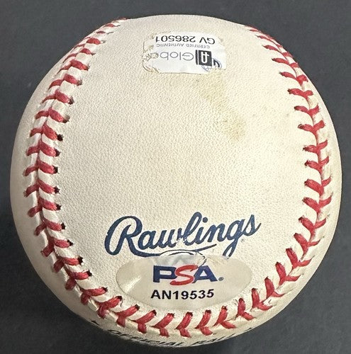 Jorge Posada Signed Official 2001 WS Baseball NY Yankees Auto 9/11 USA Flag PSA