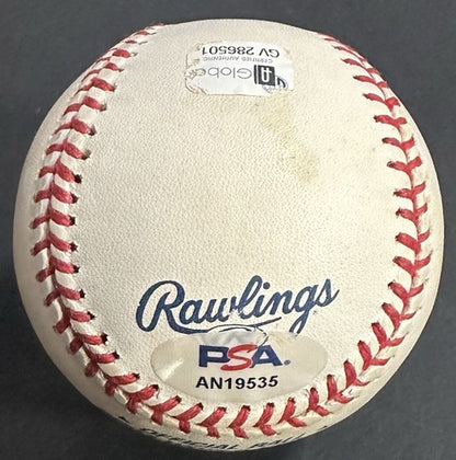 Jorge Posada Signed Official 2001 WS Baseball NY Yankees Auto 9/11 USA Flag PSA